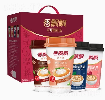 香飄飄時刻新意禮盒裝16杯經(jīng)典整箱裝杯裝奶茶代餐早餐沖飲品
