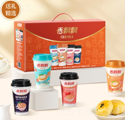 香飄飄時刻新意禮盒裝16杯經(jīng)典整箱裝杯裝奶茶早餐
