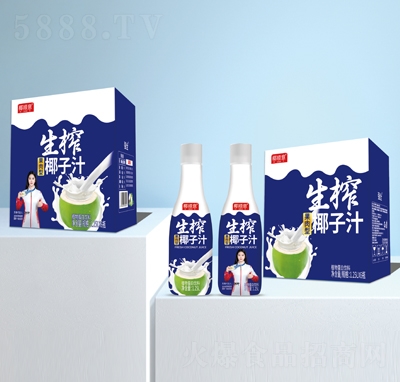 椰順意生榨椰子汁植物蛋白飲料1.25LX6瓶